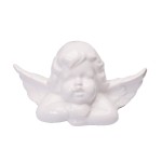 DA7116A434-2 - ANIOŁEK, FIGURKA Z CERAMIKI 11 cm - BIAŁY