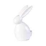 DA6317050-2W - ZAJĄCZEK, FIGURKA Z CERAMIKI 14,3 cm - BIAŁY