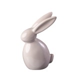 DA6317050-4G - ZAJĄCZEK, FIGURKA Z CERAMIKI 8,3 cm - SZARY