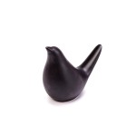 DARH20D11-1B - PTAK, PTASZEK FIGURKA Z PORCELANY 15,4 cm - CZARNY