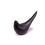 DARH20D12-1B - PTAK, PTASZEK FIGURKA Z PORCELANY 12 cm - CZARNY