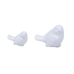 DA6314485W - PTAK, PTASZEK FIGURKA Z CERAMIKI  8,5 cm - BIAŁY