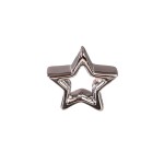 DA6315283-4S - GWIAZDA, GWIAZDKA Z CERAMIKI  6,5 cm - SREBRNY, EFEKT LUSTRA