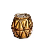 CHO85664 - ŚWIECZNIK, LAMPION, WAZON SZKLANY STRUKTURALNY