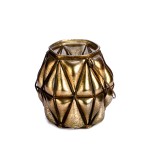 CHO85665 - ŚWIECZNIK, LAMPION, WAZON SZKLANY STRUKTURALNY