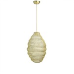 59559/GO - LAMPA WISZĄCA Z METALOWEJ SIATKI