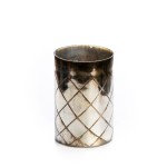 CHO81102/BR-SL - ŚWIECZNIK, LAMPION, WAZON SZKLANY STRUKTURALNY