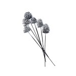 PINE CONE STICK FLOCK BLACK