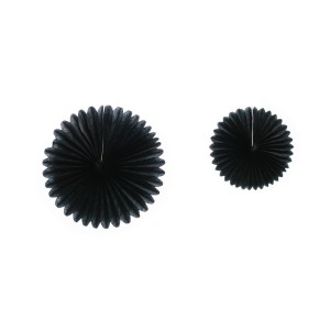 8TPW-BK - ROZETY Z PAPIERU CZARNE – 20 cm