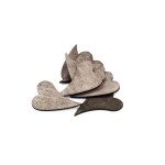 710805H - WYCINANKA - SERCE KORA, DREWNO - 6 cm x 4 cm