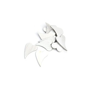 710805W - WYCINANKA - SERCE KORA, DREWNO - 5 cm x 3,5 cm