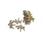 712957H - WYCINANKA - RENIFER DREWNO - 5 cm x 4 cm
