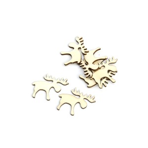 712957 - WYCINANKA - RENIFER DREWNO - 5,5 cm x 6 cm