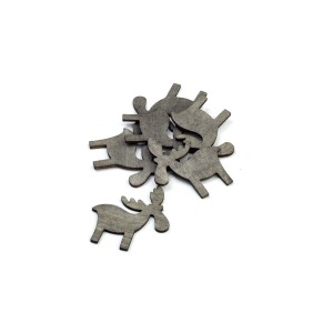 712957H - WYCINANKA - RENIFER DREWNO - 5,5 cm x 6 cm