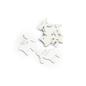 712957H - WYCINANKA - RENIFER DREWNO - 5,5 cm x 6 cm