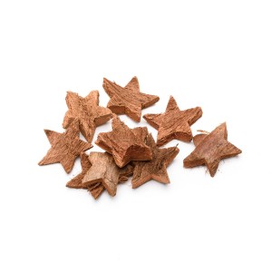 WYCINANKA - GWIAZDKA COCO, KOKOS, DREWNO - 5 cm