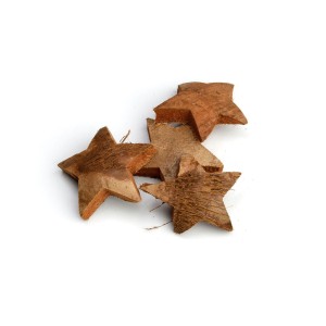 WYCINANKA - GWIAZDKA COCO, KOKOS, DREWNO - 7 cm