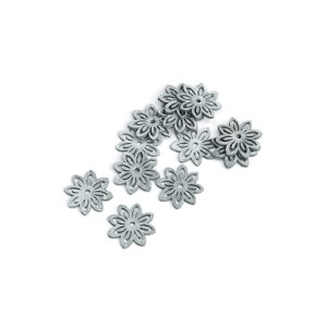 S025 - WYCINANKA - KWIAT, KWIATEK DREWNO - 3 cm