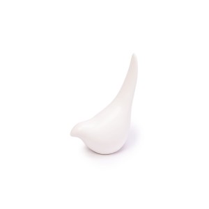 DARH20D01-2W - PTAK, PTASZEK FIGURKA Z PORCELANY 13,5 cm - BIAŁY
