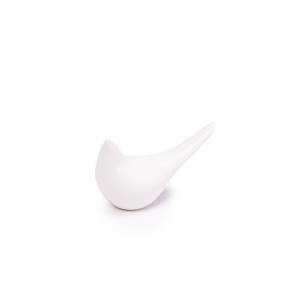 DARH20D12-2W - PTAK, PTASZEK FIGURKA Z PORCELANY 7,8 cm - BIAŁY