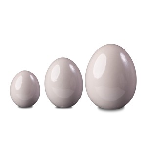 DA63005G - JAJKO FIGURKA Z CERAMIKI 6 cm - SZARY