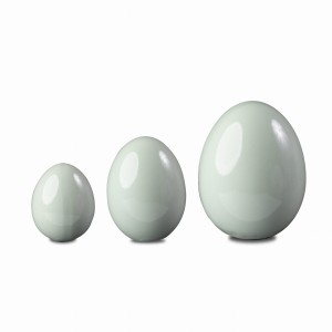 DA63005GN - JAJKO FIGURKA Z CERAMIKI 6 cm - JASNY ZIELONY