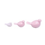 DA6314118-2P - PTAK, PTASZEK FIGURKA Z CERAMIKI  12,5 cm - RÓŻOWY