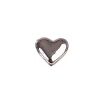 DA633008S - SERCE, SERDUSZKO Z CERAMIKI  5 cm - SREBRNY, EFEKT LUSTRA