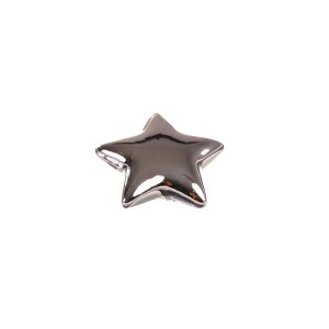 DA6313006-7S - GWIAZDA, GWIAZDKA Z CERAMIKI  7 cm - SREBRNY, EFEKT LUSTRA
