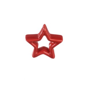 DA6315283-4R - GWIAZDA, GWIAZDKA Z CERAMIKI  6,5 cm - CZERWONY