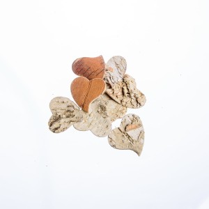 710311 - WYCINANKA - SERCE KORA, DREWNO - 6 cm x 5 cm