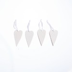 711385W - WYCINANKA - SERCE KORA, DREWNO - 9 cm x 4,5 cm