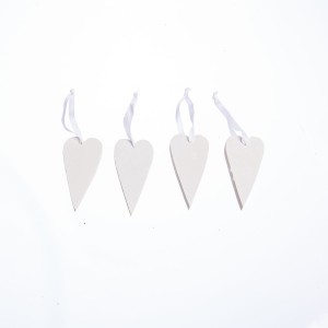 711385W - WYCINANKA - SERCE KORA, DREWNO - 9 cm x 4,5 cm