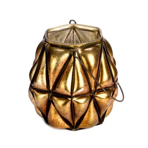 CHO85666 - ŚWIECZNIK, LAMPION, WAZON SZKLANY STRUKTURALNY