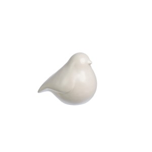 DARH20D04-2B - PTAK, PTASZEK FIGURKA Z PORCELANY 10,5 cm - BIAŁY