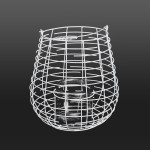 XJA66152/WH - LAMPION, LATARNIA Z METALU - BIAŁY