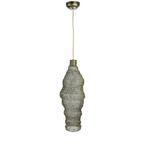 58445/AG - LAMPA WISZĄCA Z METALOWEJ SIATKI
