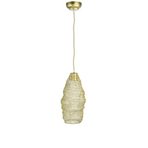 59557/GO - LAMPA WISZĄCA Z METALOWEJ SIATKI