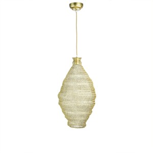 59558/GO - LAMPA WISZĄCA Z METALOWEJ SIATKI