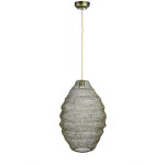 59559/AG - LAMPA WISZĄCA Z METALOWEJ SIATKI
